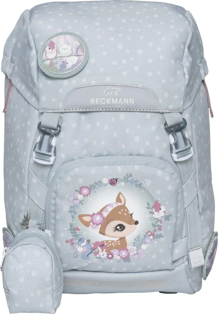 Skolesekk 1.kl Forest Deer Dusty Mint Classic 22L - Beckmann