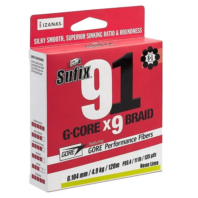 Sufix 91 Braid Neon Chartreuse 0,470mm