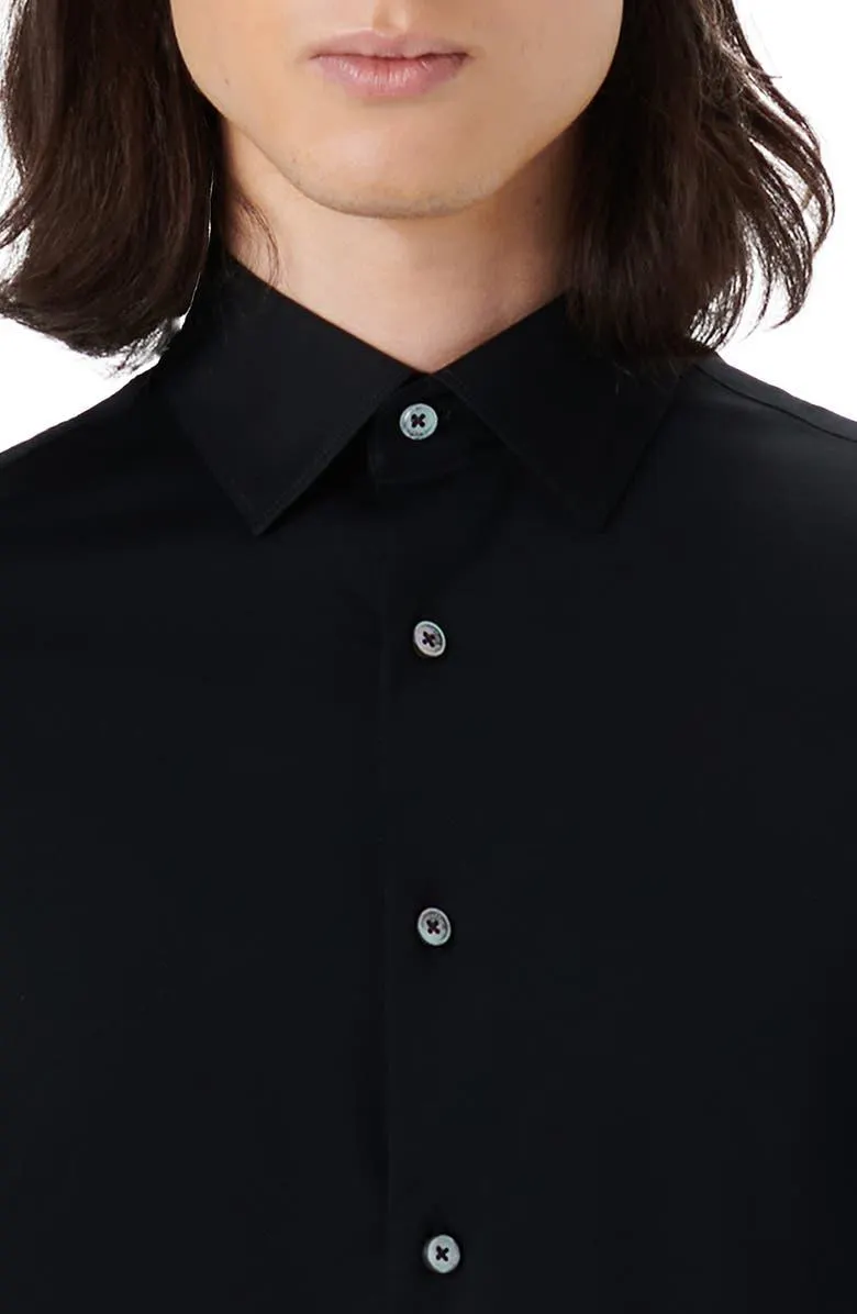 OoohCotton ® Solid Button-Up Shirt