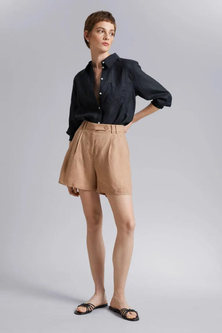Relaxed Linen Shorts
