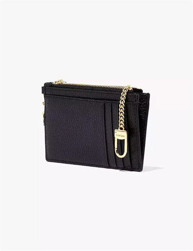 The Top Zip Wristlet Wallet Black
