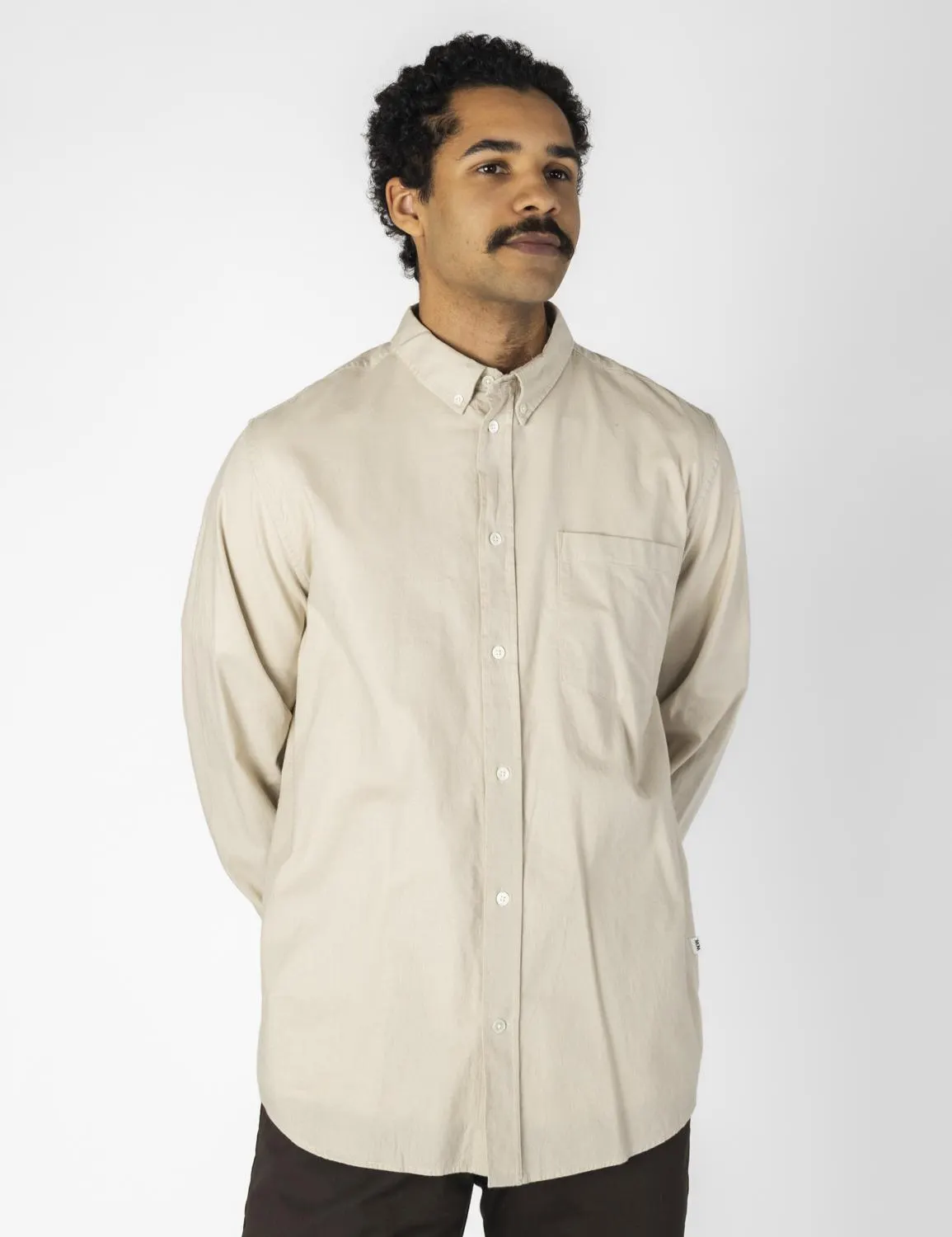 Adam Classic Flannel Shirt Soft Sand