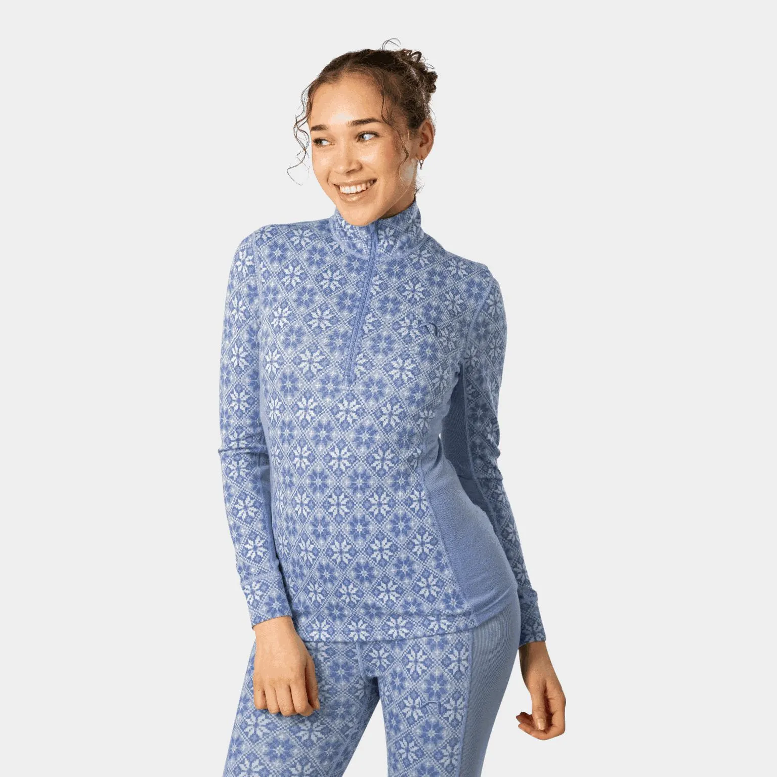 Rose Half Zip, ulltrøye, dame - Blå