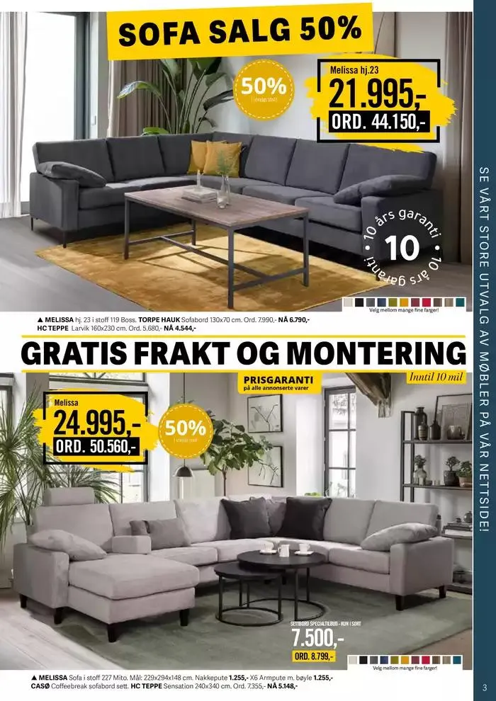 Gratis frakt og montering fra 8. januar til 28. februar 2025 - kundeavisside 3