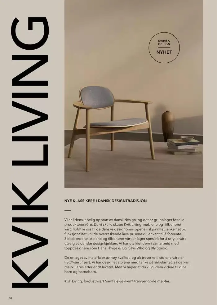 kvik kjøkken Lookbook. fra 5. mars til 19. mars 2025 - kundeavisside 30