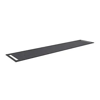 Benkeplate m/utstanset dobbel håndkleholder HPL 220 cm, Sort Antrasitt