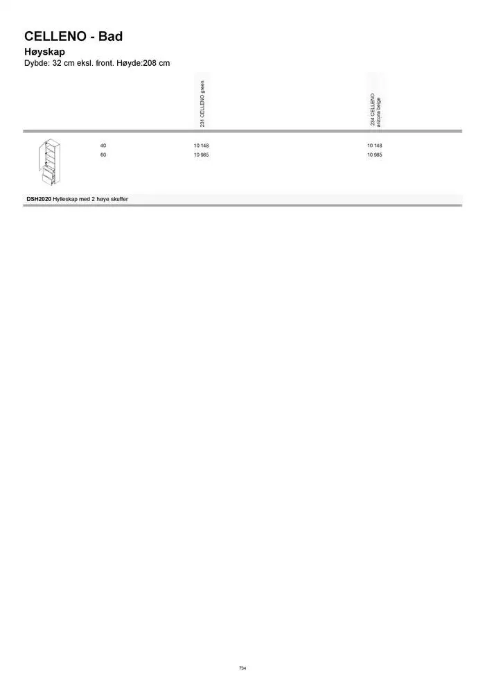kvik kjøkken Prisliste. fra 1. januar til 31. desember 2025 - kundeavisside 734