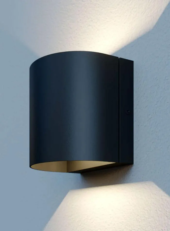 Samoa rund utelampe - sort