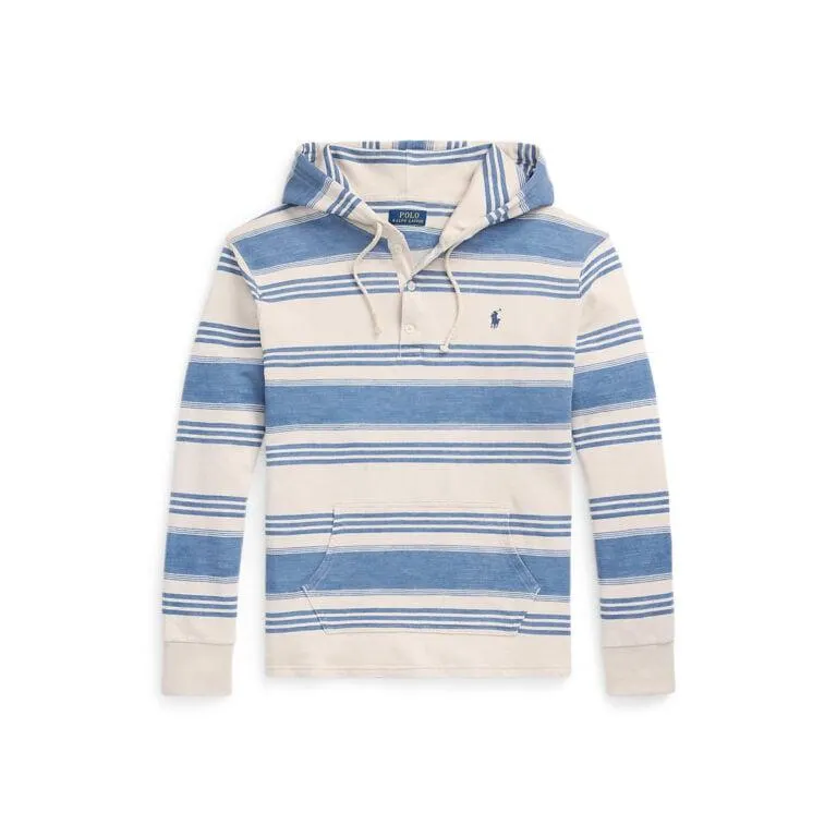 Striped Spa Terry Hoodie – Blå/Striper
