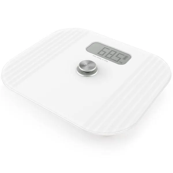 Baderomsvekt 200 kg glass/hvit
