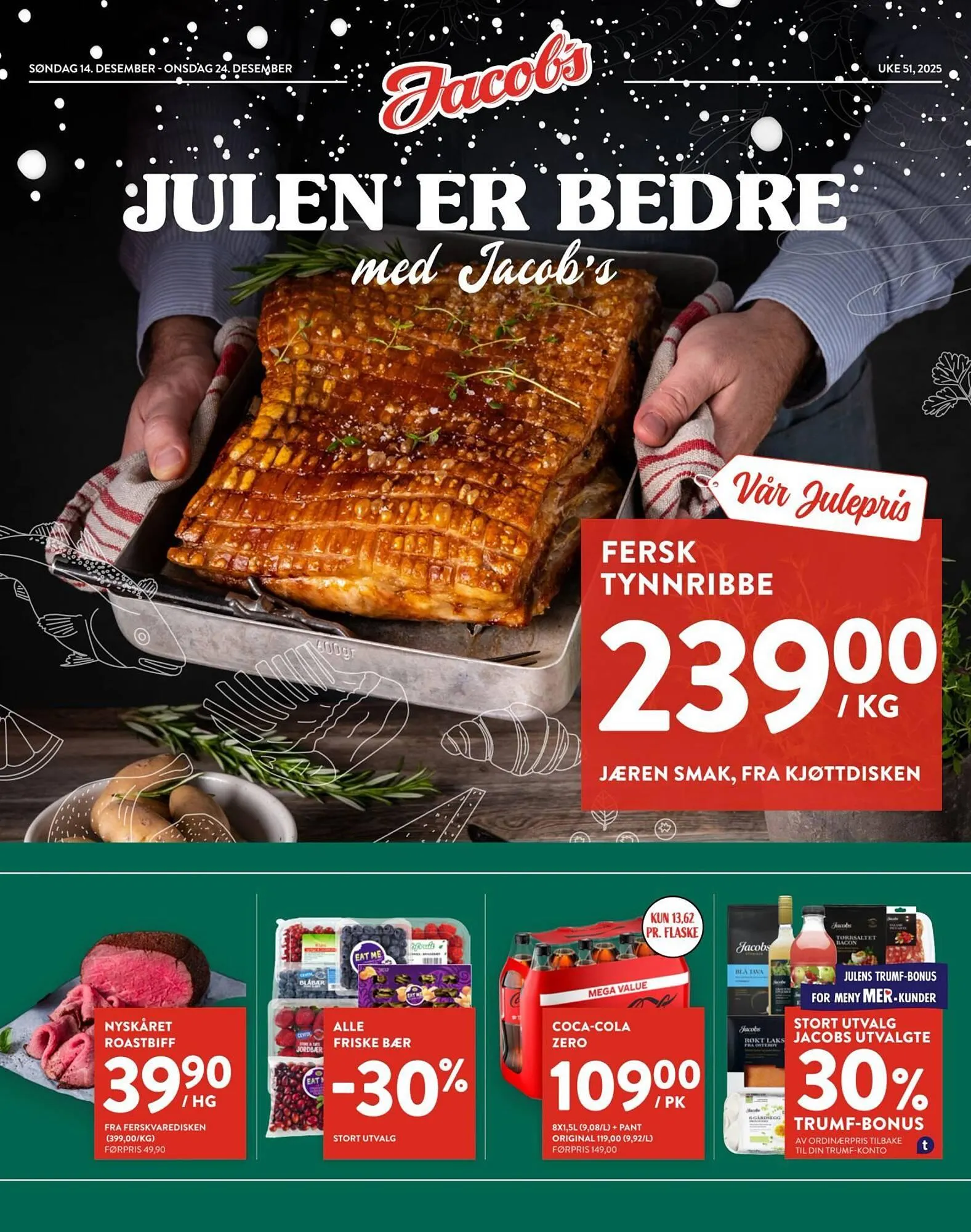 Jacobs kundeavis fra 14. desember til 25. desember 2025 - kundeavisside 1