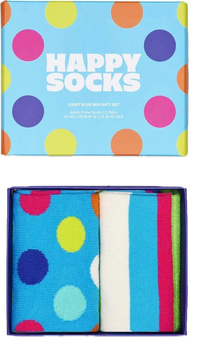 2-Pack Light Blue Mix Socks Gift Set