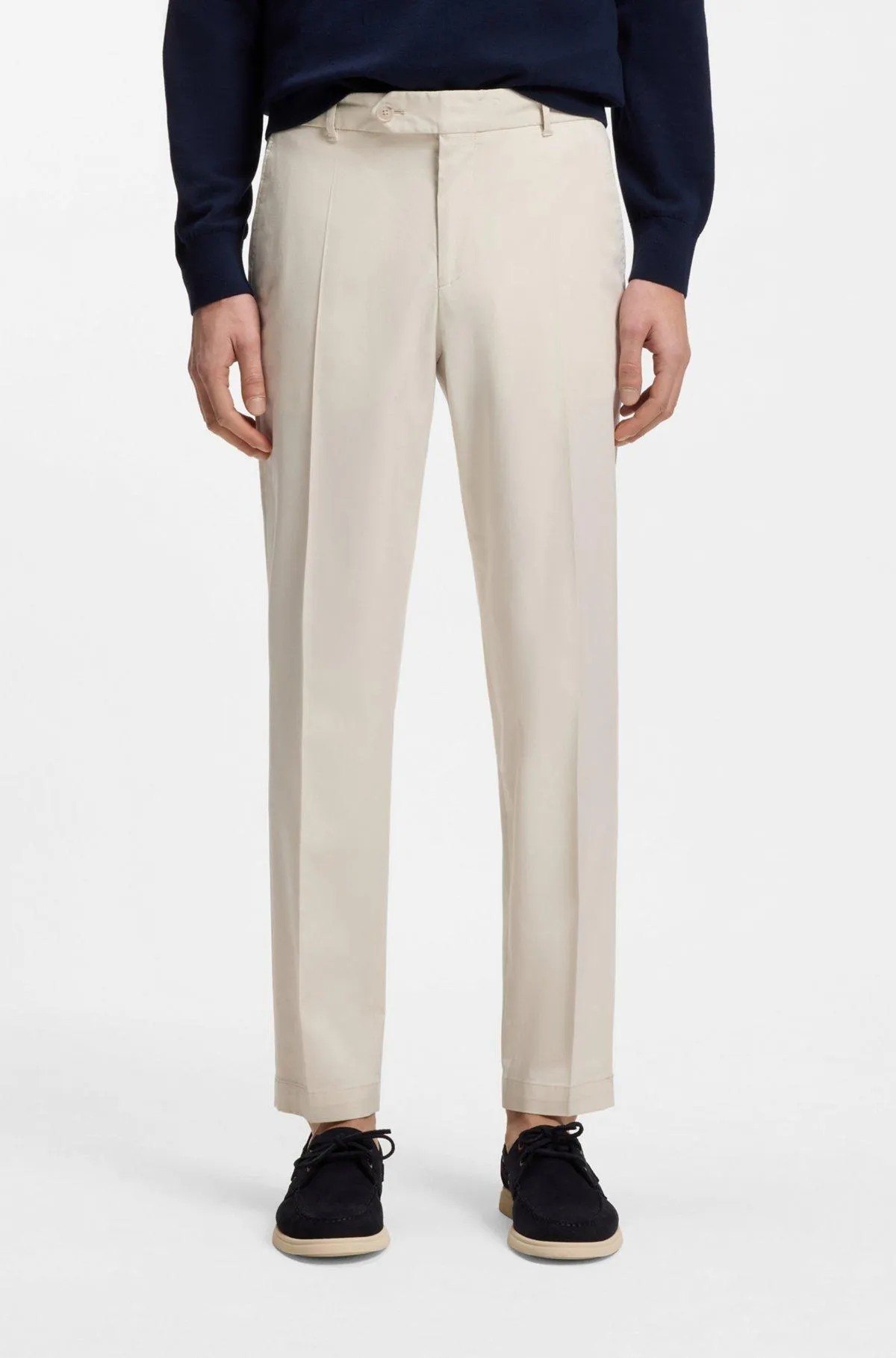 Tapered-fit trousers in washable stretch fabric