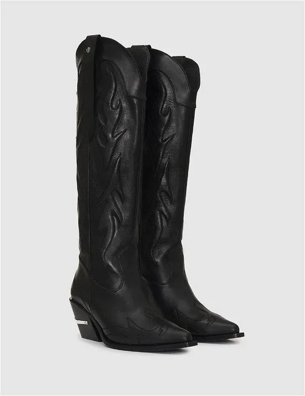 Tall Tania Boots Black Western