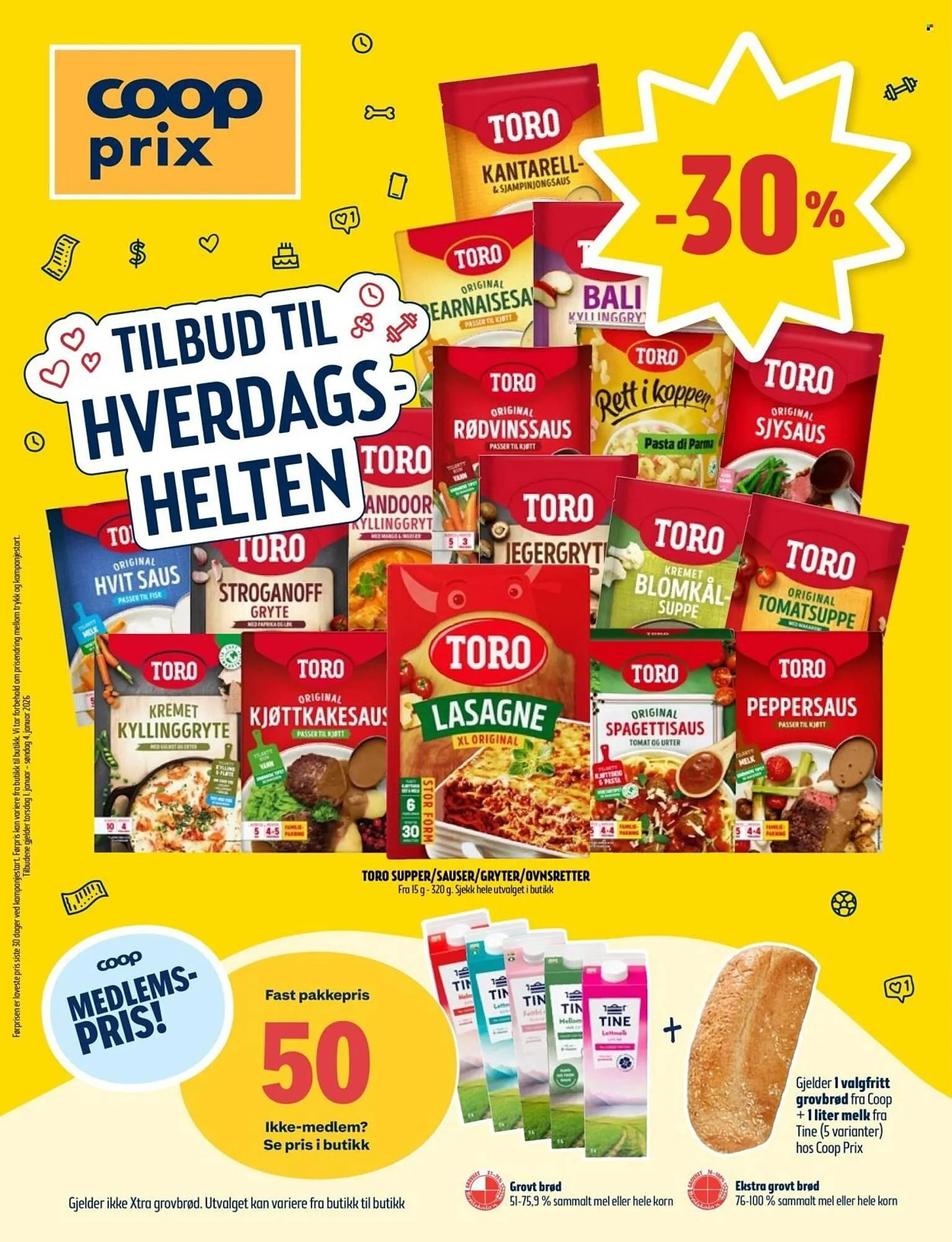 Coop Prix kundeavis fra 1. januar til 4. januar 2026 - kundeavisside 1