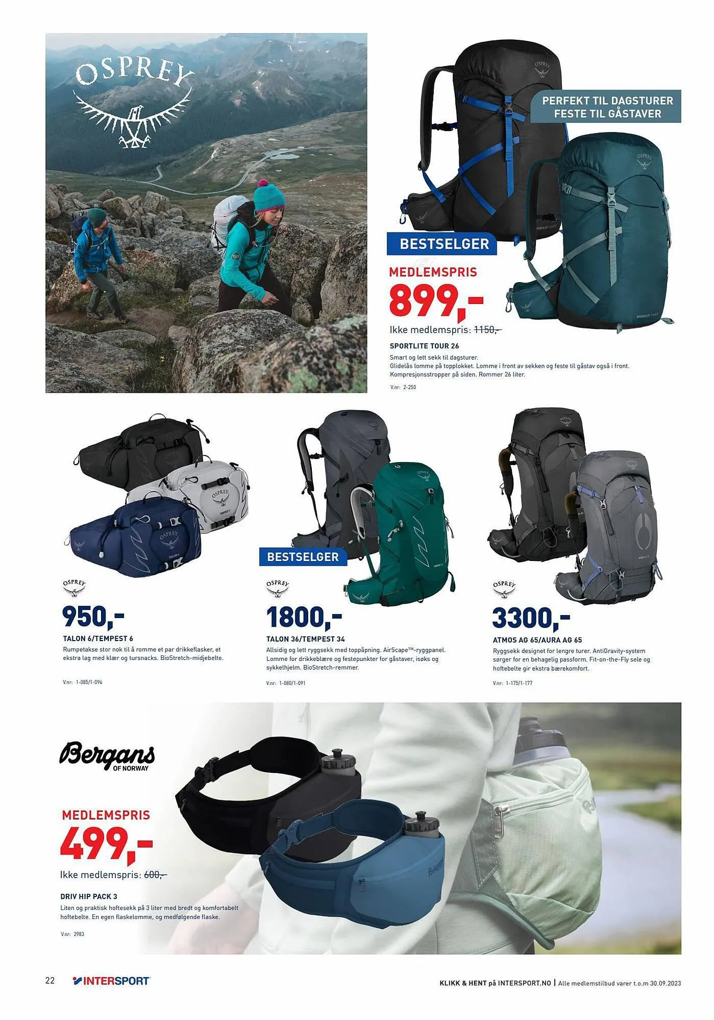Intersport Kundeavis fra 18. september til 30. september 2023 - kundeavisside 22
