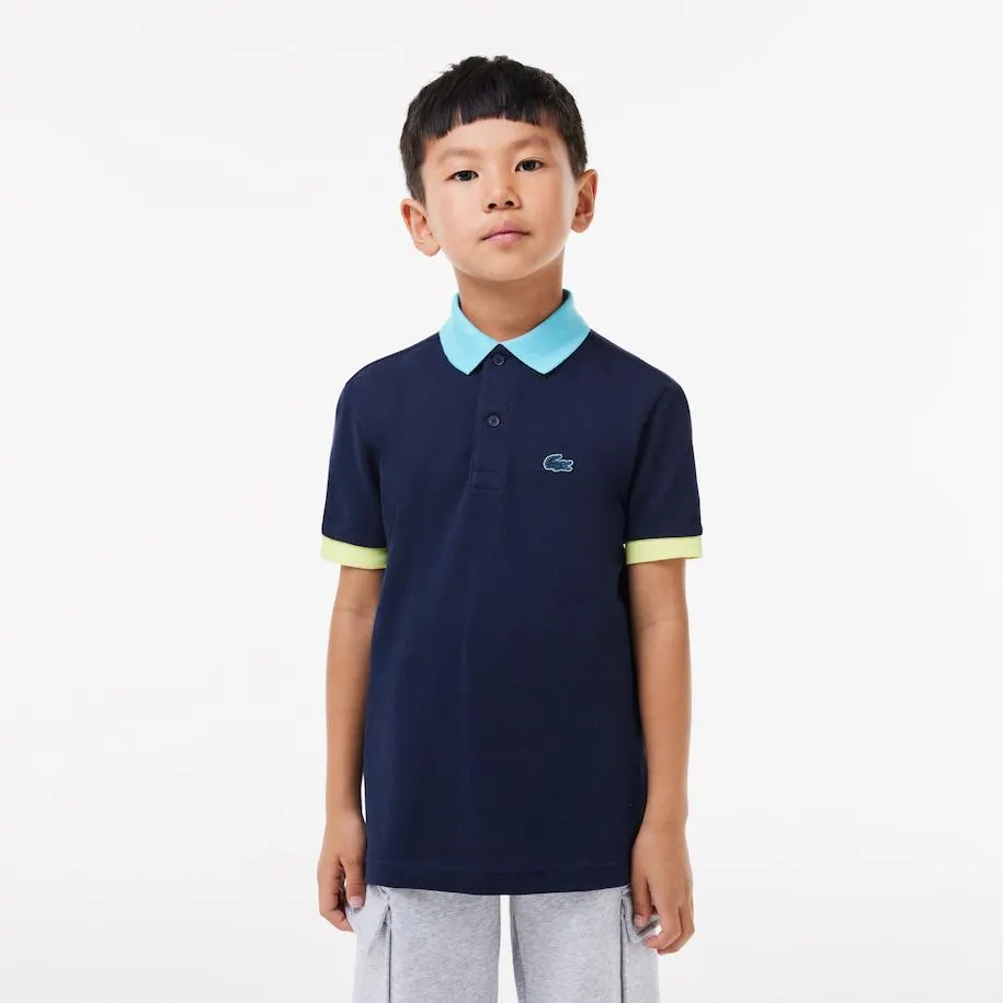 Colourblock Cotton Piqué Polo Shirt