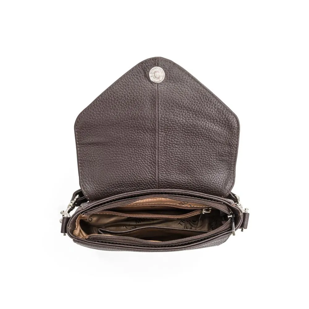 Skinnveske med klaff