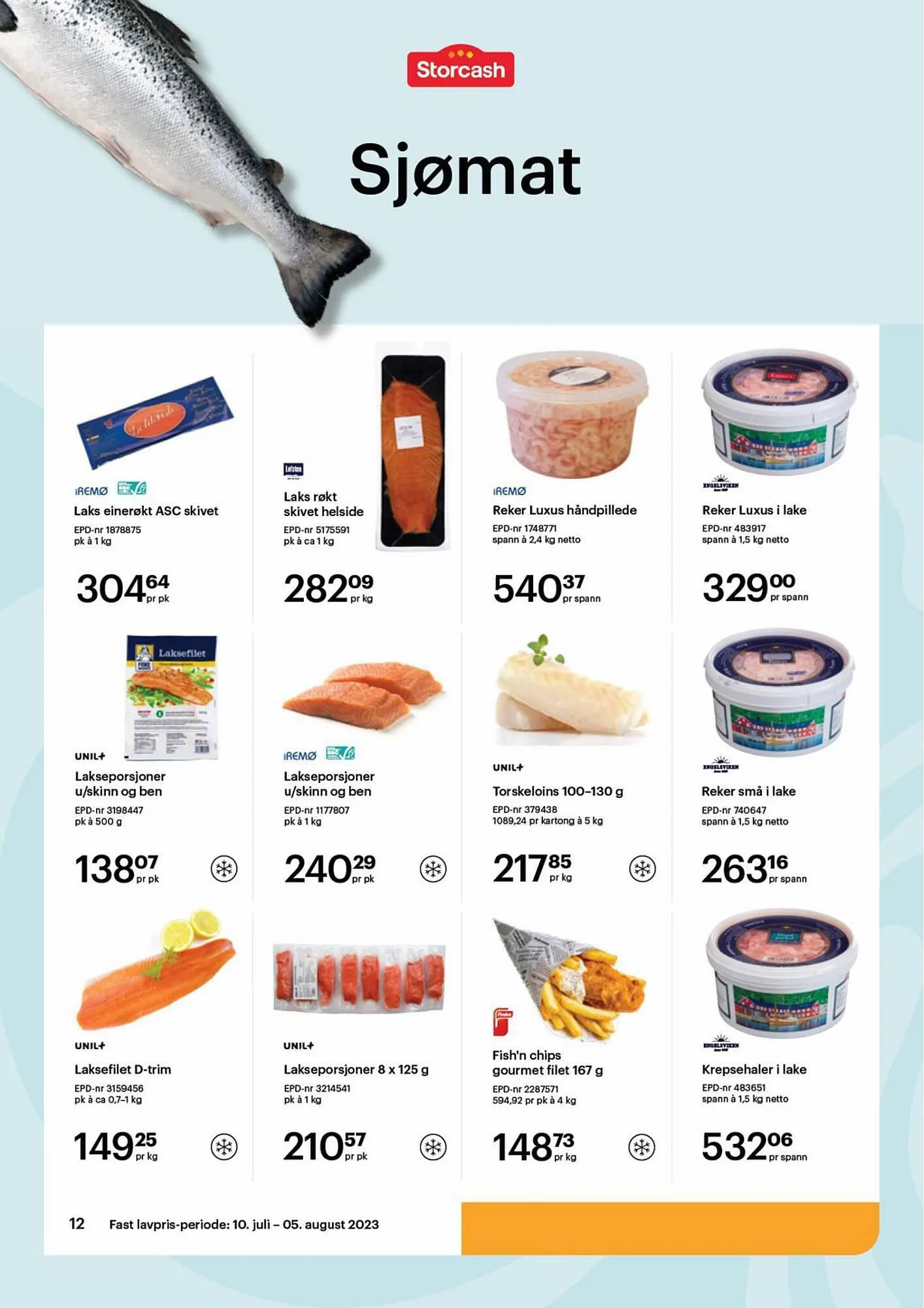 Storcash Kundeavis fra 10. juli til 5. august 2023 - kundeavisside 12