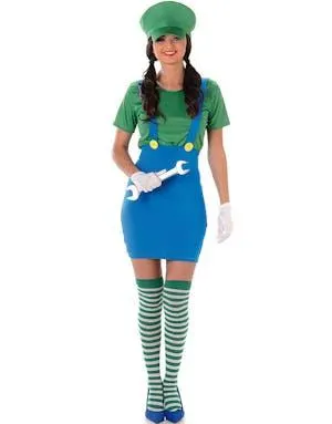 Luigi Inspirert Damekostyme