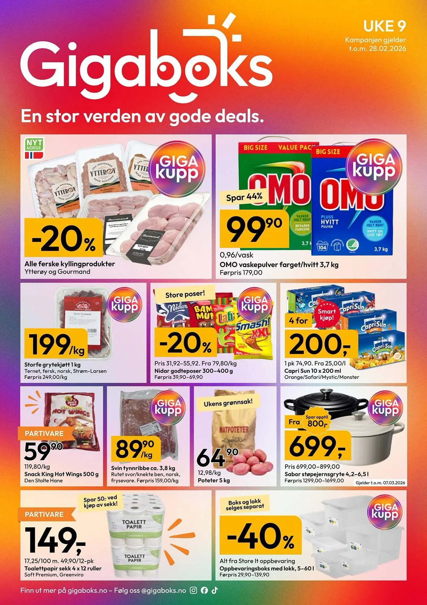 Gigaboks kundeavis fra 23. februar til 1. mars 2026 - kundeavisside 1