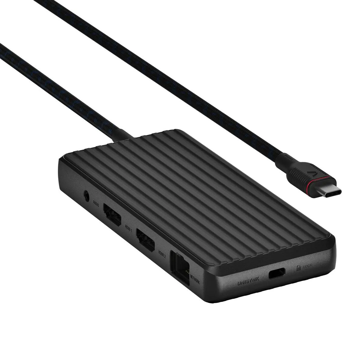 Unisynk 9-porters USB-C-hub med 2 stk. HDMI, USB-C m.m.