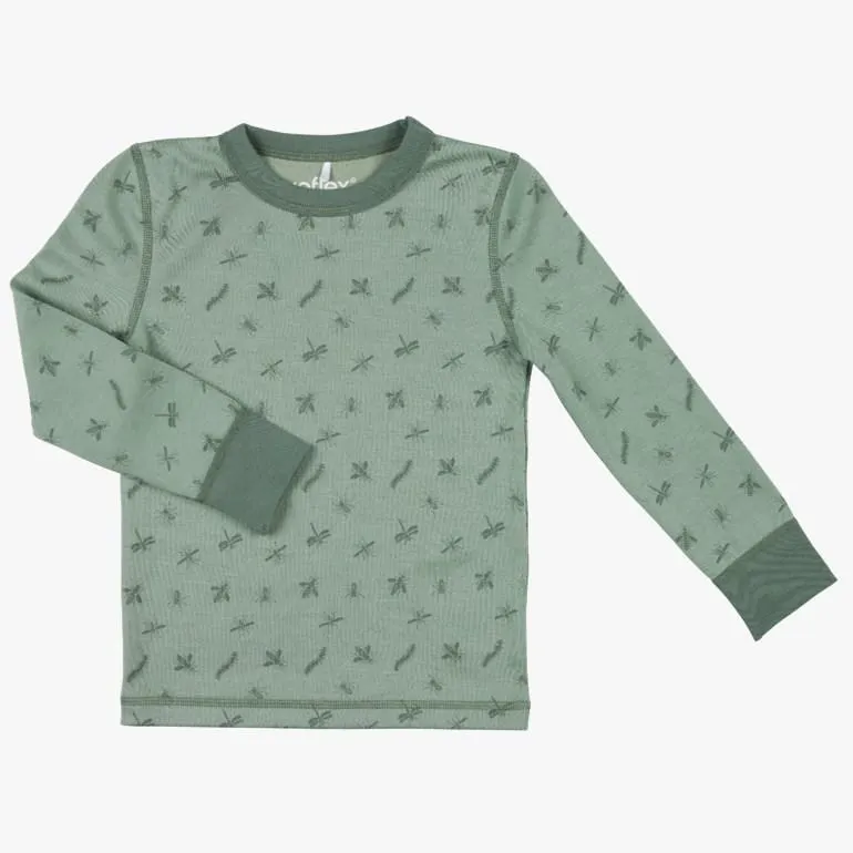 Snøfall trøye aop ull/bomull, greenfog