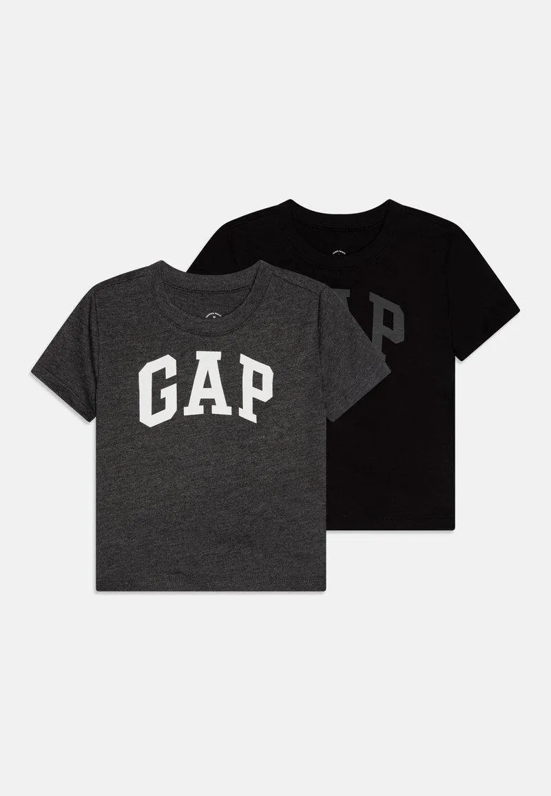BABYGAP LOGO T-SHIRT 2-PACK - T-shirts med print - true black