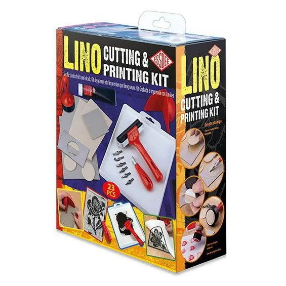 Essdee Lino Printing Kit, sett med absolutt alt til linoleumstrykk og linoleumssnitt!
