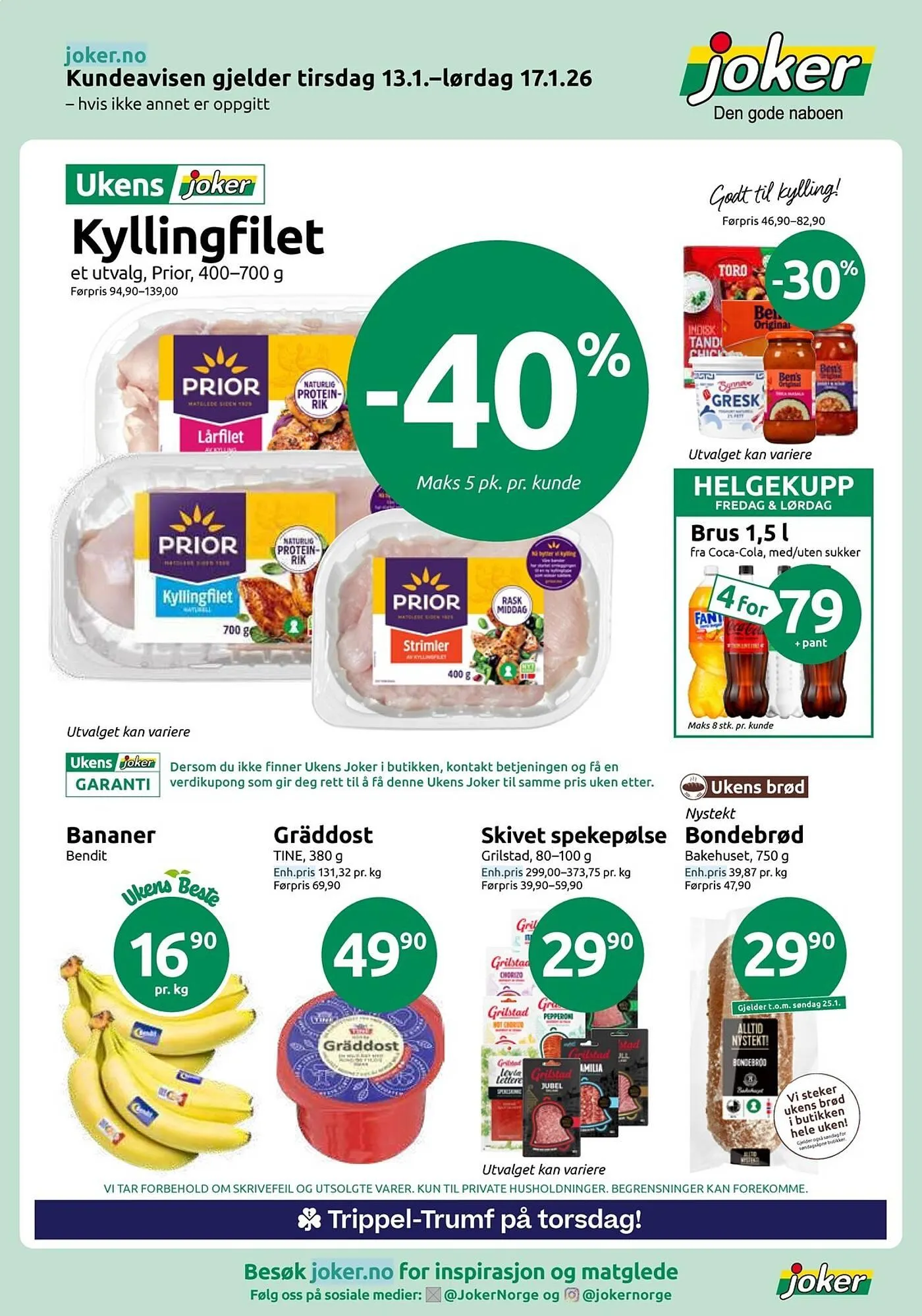 Joker kundeavis fra 13. januar til 25. januar 2026 - kundeavisside 1