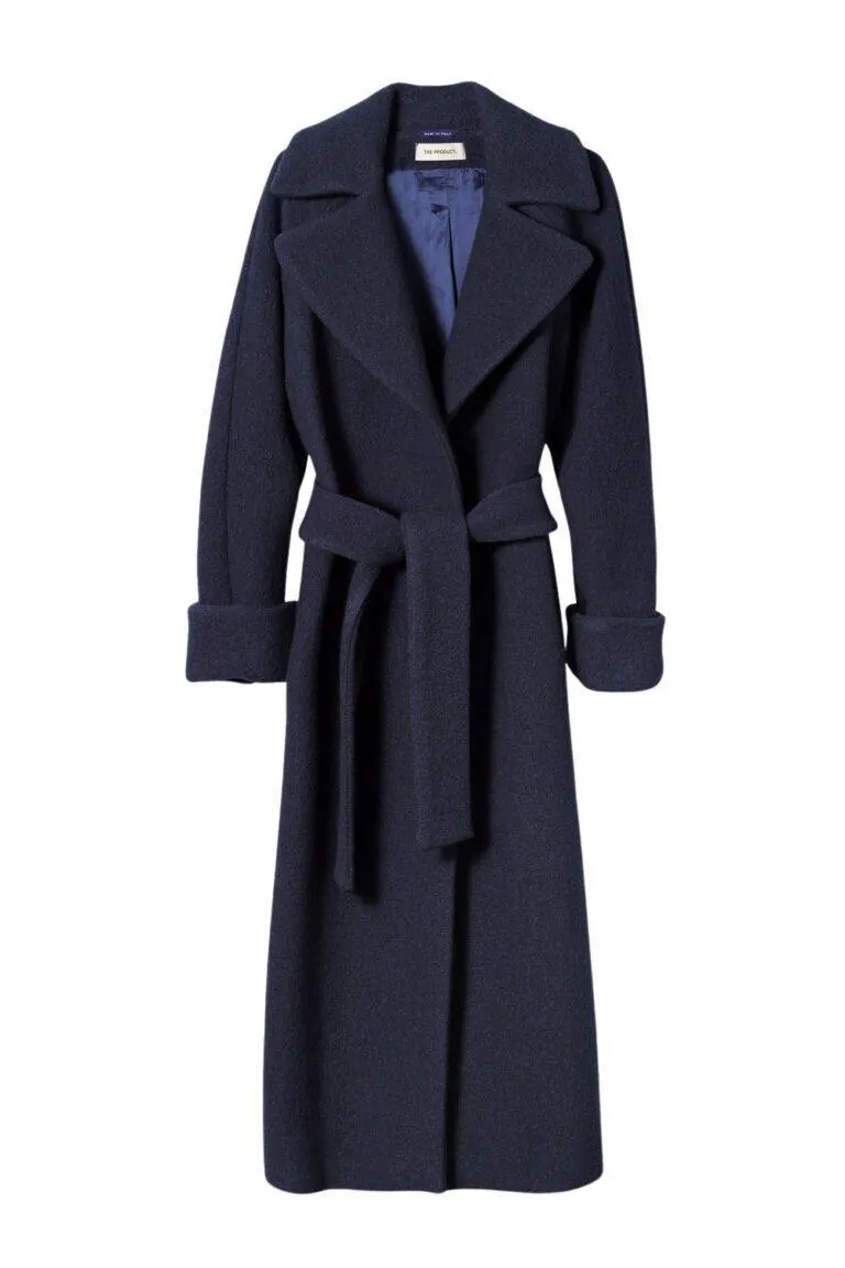 Wool Coat Long – Marine