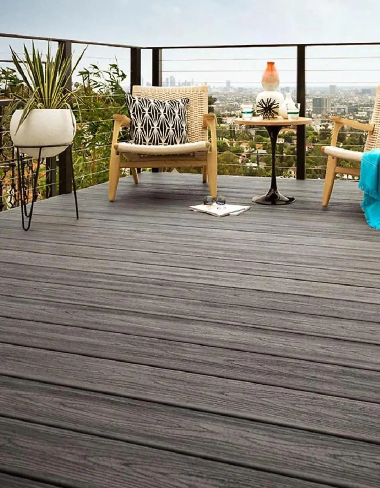 Kompositt terrassebord island mist 25x140x4880 mm