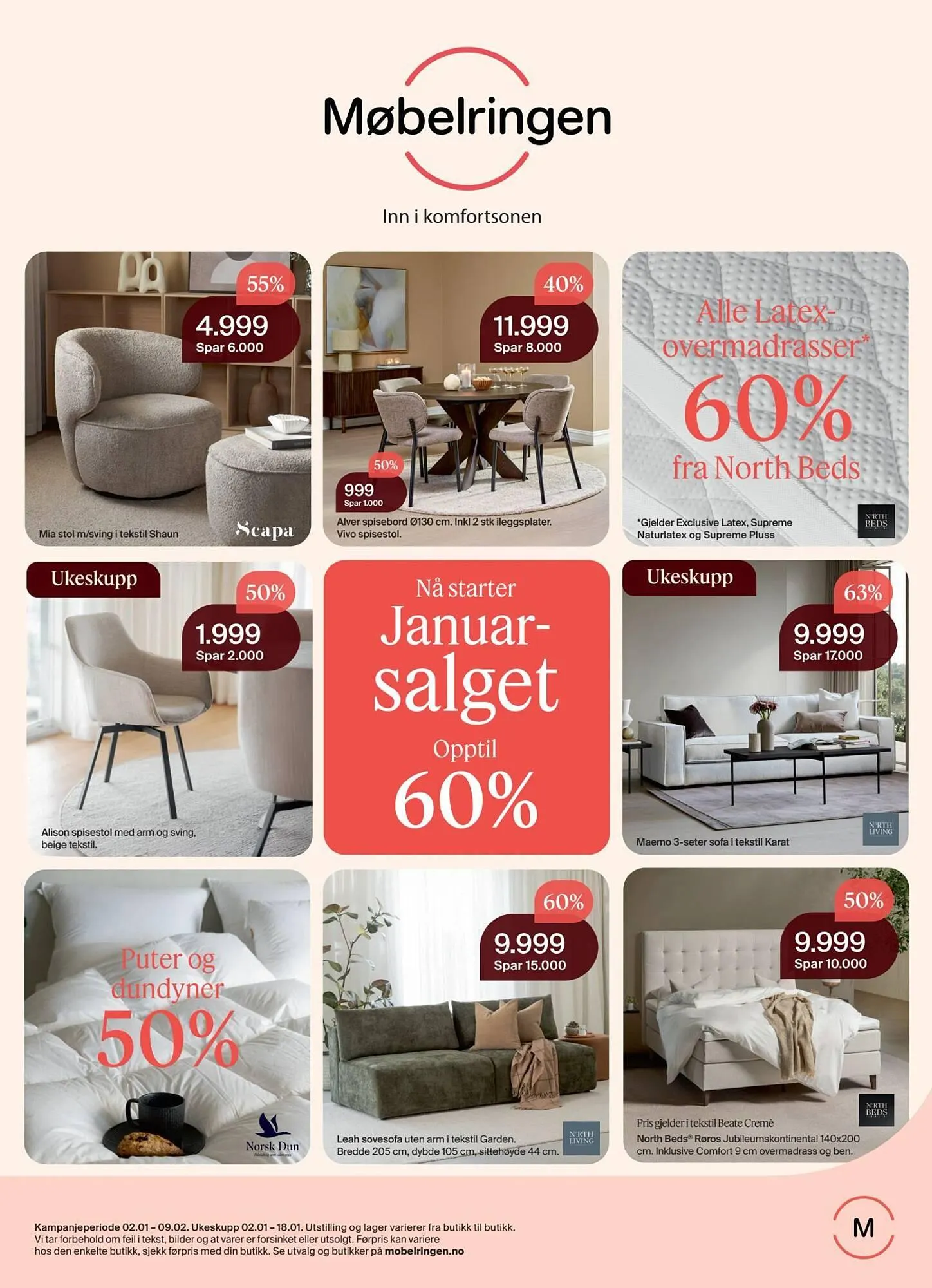 Møbelringen kundeavis fra 2. januar til 10. februar 2026 - kundeavisside 1