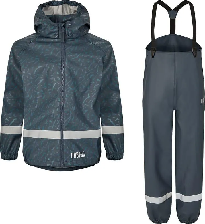 Urberg Kids' Malme PU Rain Set Midnight Navy