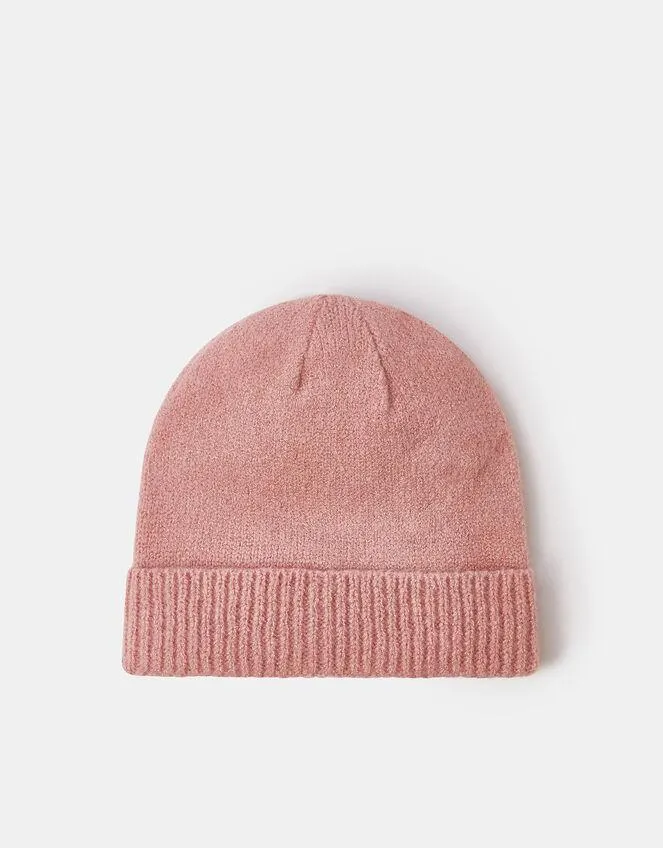 Plain Beanie Hat Pink