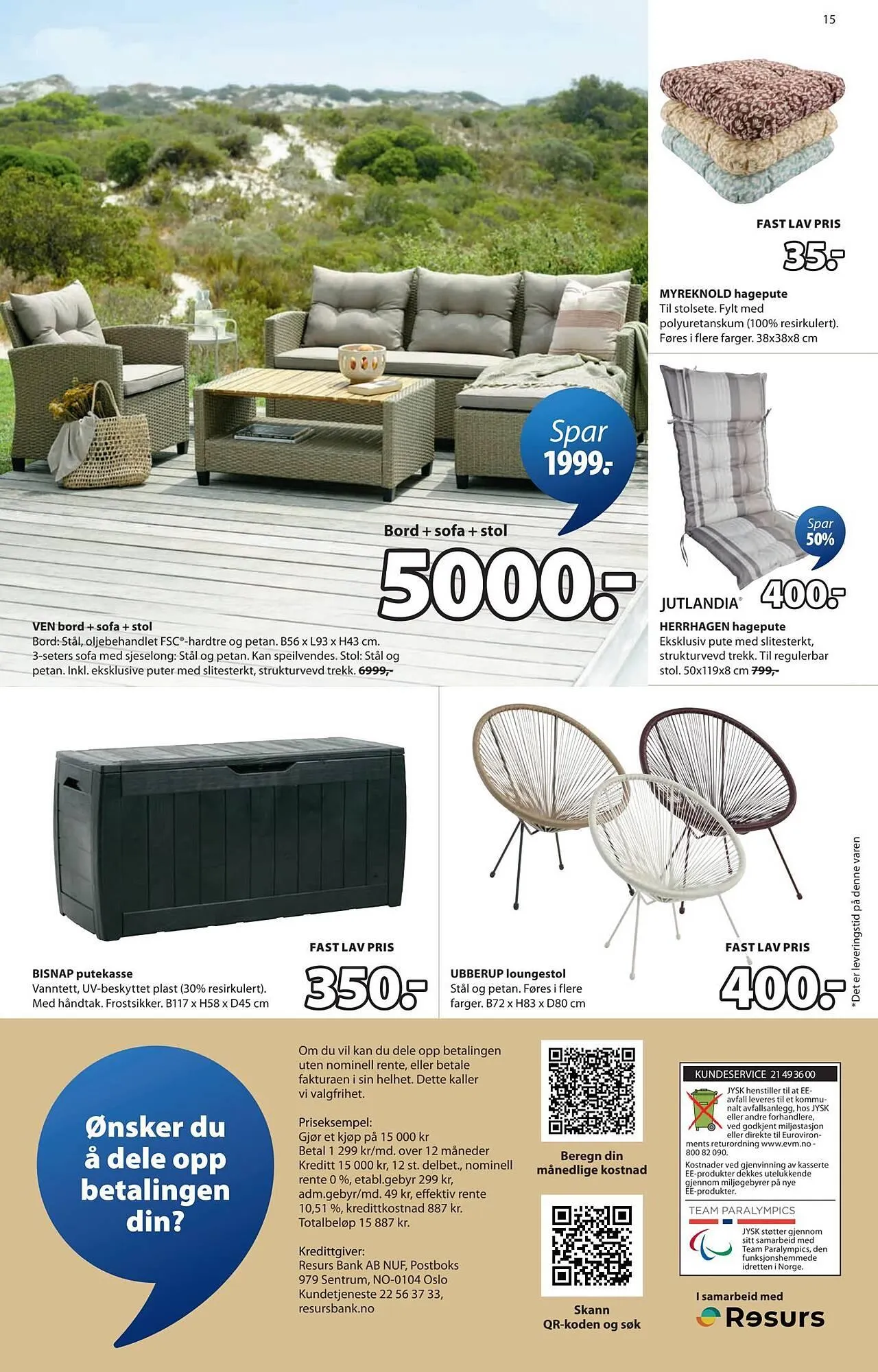 JYSK kundeavis fra 23. februar til 1. mars 2026 - kundeavisside 15