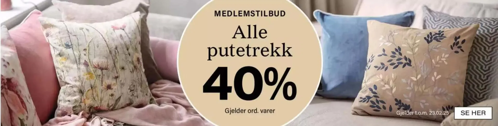 40% fra 22. januar til 23. februar 2025 - kundeavisside 1