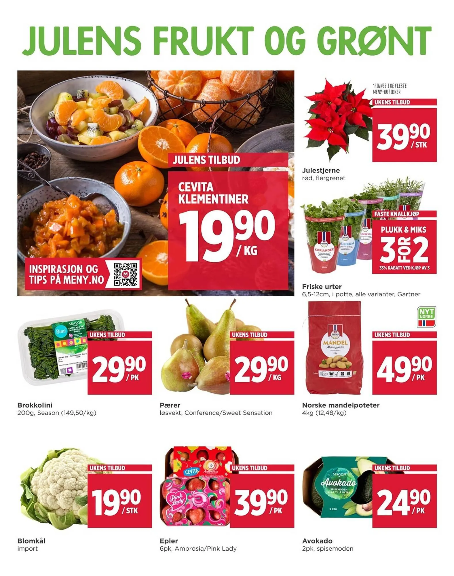Meny kundeavis fra 7. desember til 13. desember 2025 - kundeavisside 9