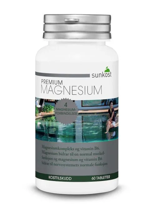 Sunkost Premium Magnesium med glysinat 60 tab