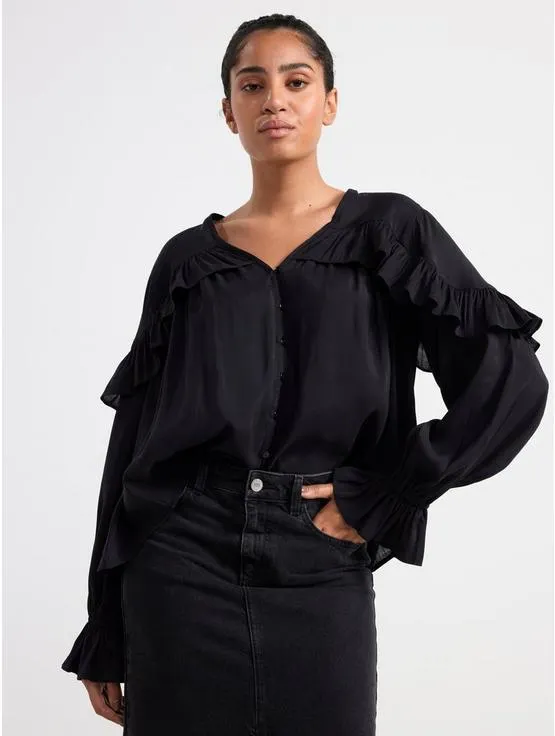 Langermet rysjebluse