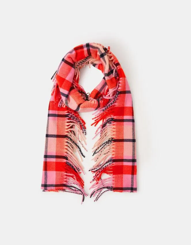Check Print Blanket Scarf