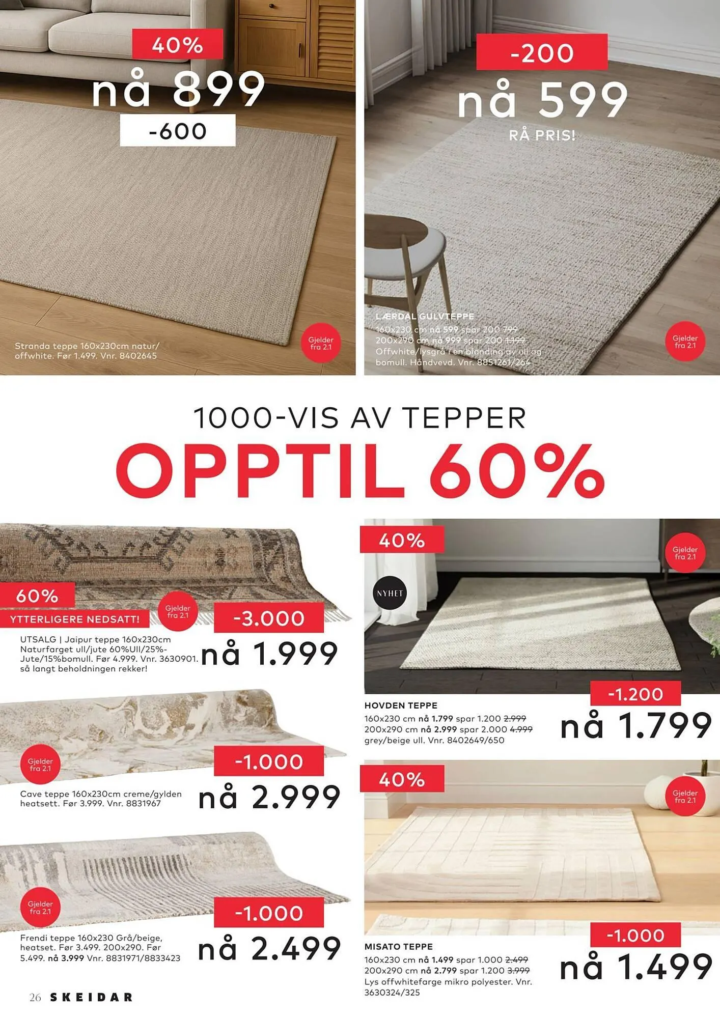 Skeidar kundeavis fra 30. desember til 2. januar 2026 - kundeavisside 26