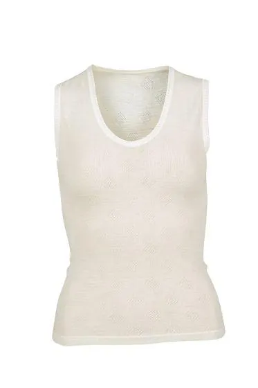 Singlet med brede stropper i ull