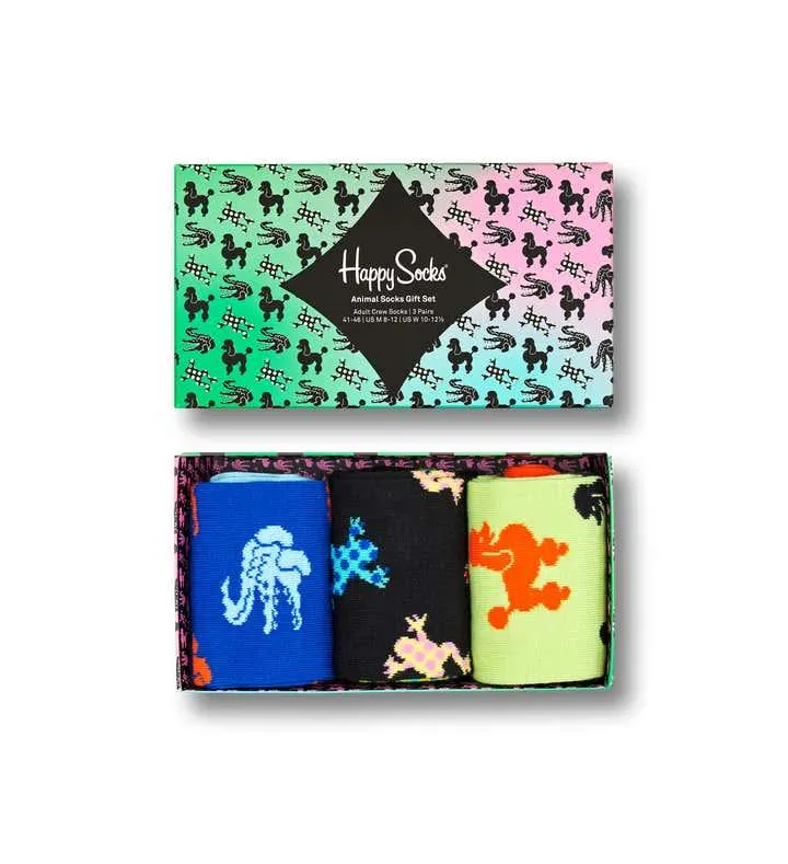 3-Pack Animal Socks Gift Set