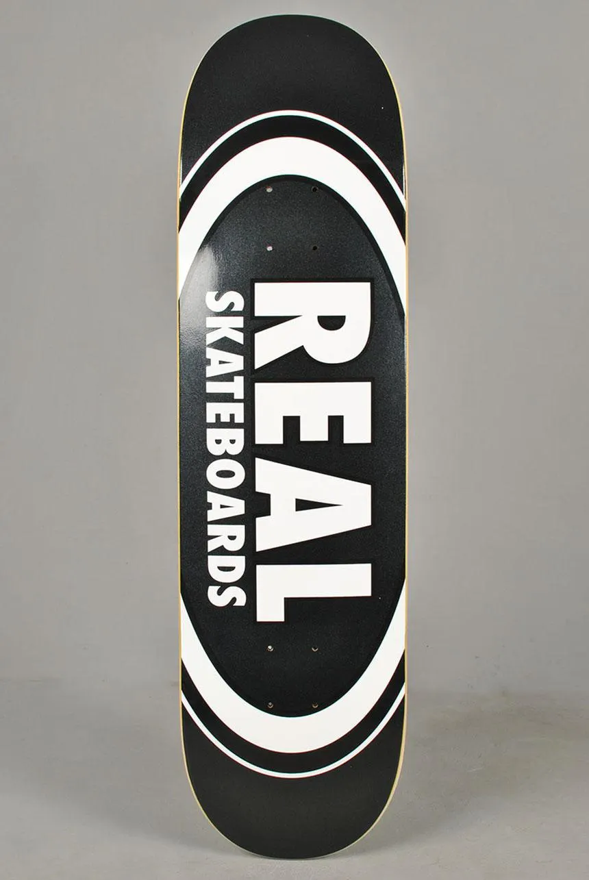 Real Skateboards Classic Oval, Black 8.25