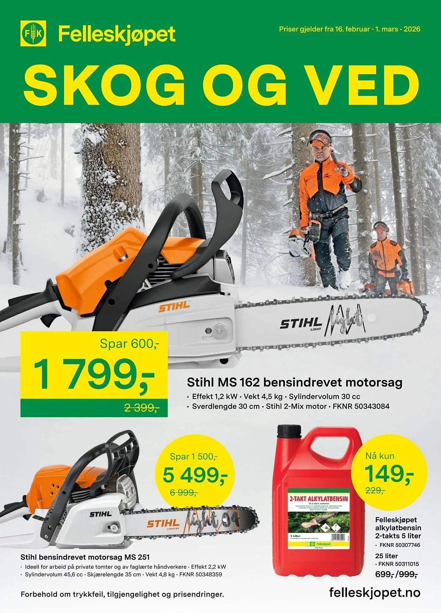 Felleskjøpet kundeavis fra 16. februar til 1. mars 2026 - kundeavisside 1