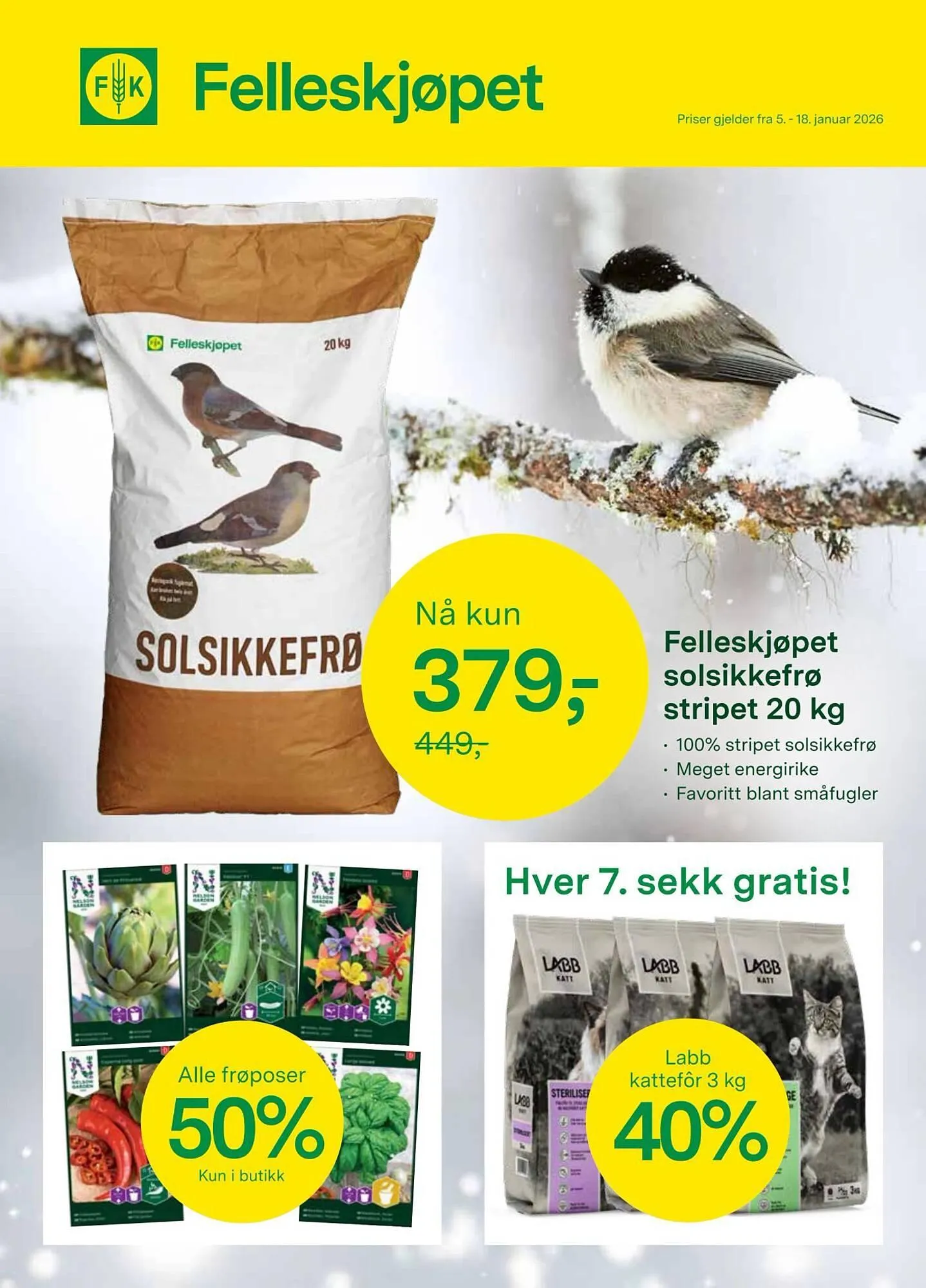 Felleskjøpet kundeavis fra 5. januar til 19. januar 2026 - kundeavisside 1