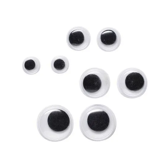 Bevegelige øyne miks 100 stk.