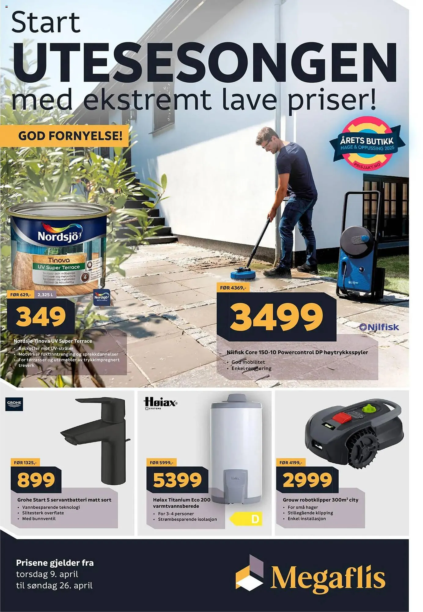 Megaflis kundeavis fra 9. april til 26. april 2026 - kundeavisside 1