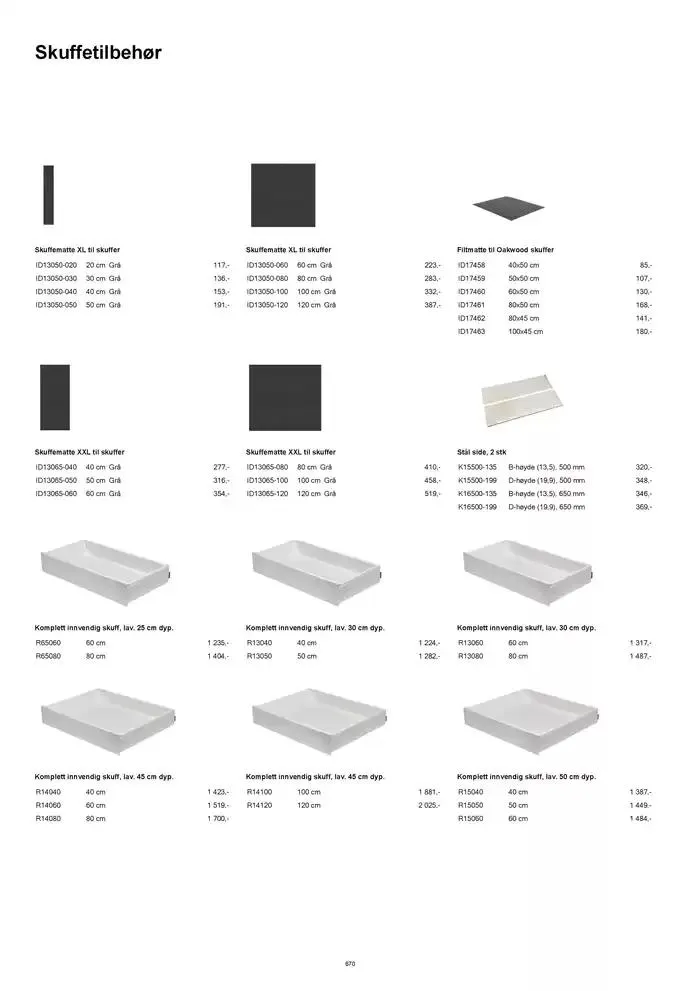 kvik kjøkken Prisliste. fra 1. januar til 31. desember 2025 - kundeavisside 670